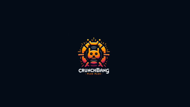 CrunchBang Plus Plus Minimalist Icon Logo Desktop Wallpaper