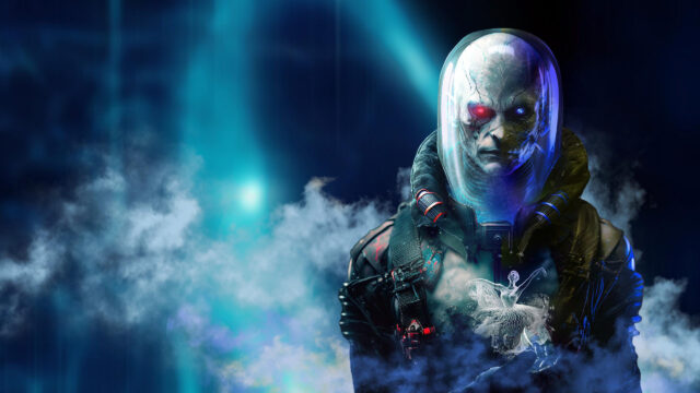 Mr Freeze Cinematic Portrait with Ballerina Hologram 4K Wallpaper