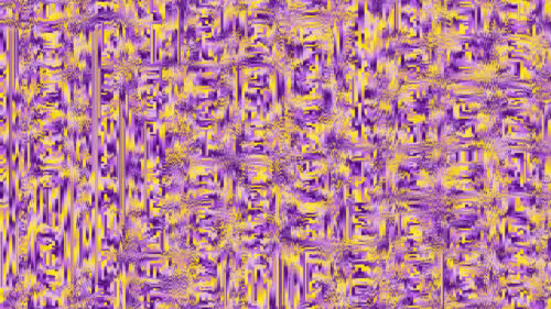 Abstract Vibrant Purple and Yellow Glitch Art Desktop Wallpaper