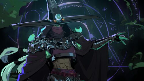 Mysterious Dark Mage Casting Arcane Spells Digital Art 4K Desktop Wallpaper