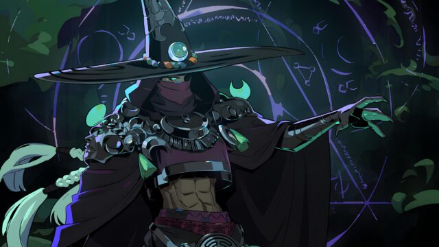Mysterious Dark Mage Casting Arcane Spells Digital Art 4K Desktop Wallpaper
