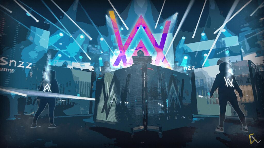 Alan Walker Concert Stage Digital Art 4K Desktop Wallpaper