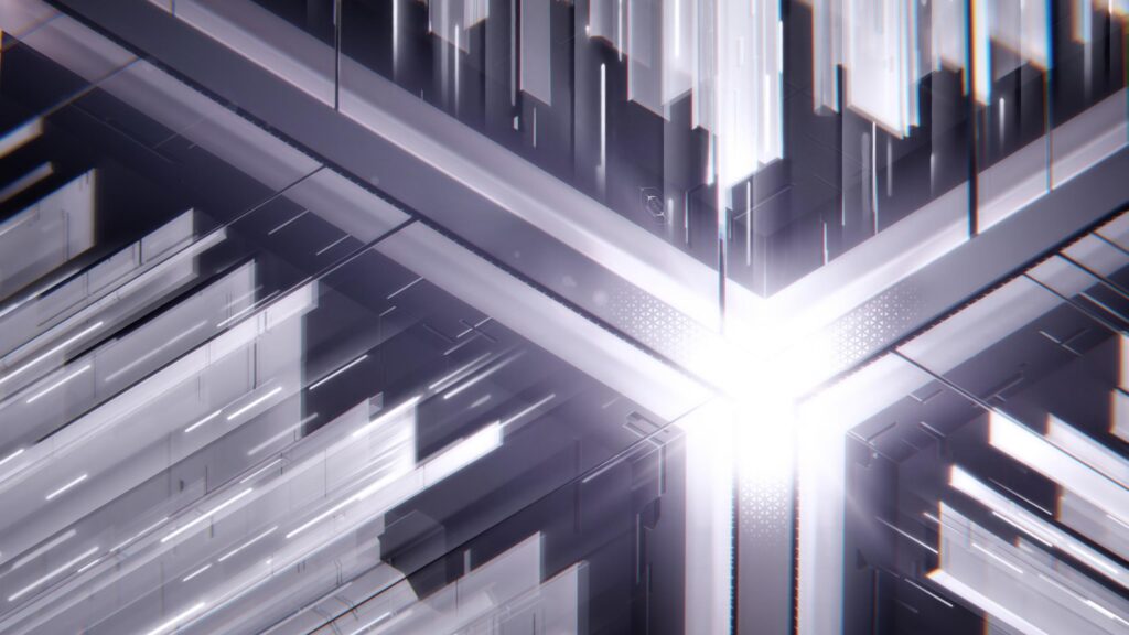 Abstract Sci-Fi Futuristic 3D Architecture Structure 4K Wallpaper