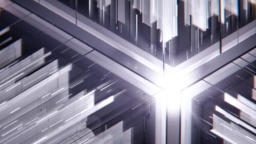 Abstract Sci-Fi Futuristic 3D Architecture Structure 4K Wallpaper