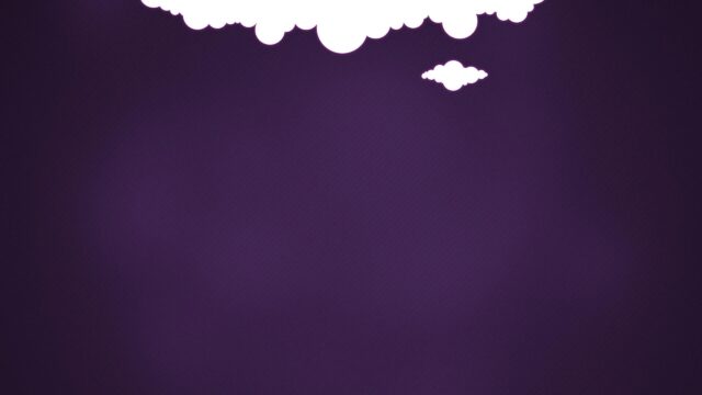 Minimalist Dark Purple Sky with White Clouds Desktop Wallpaper