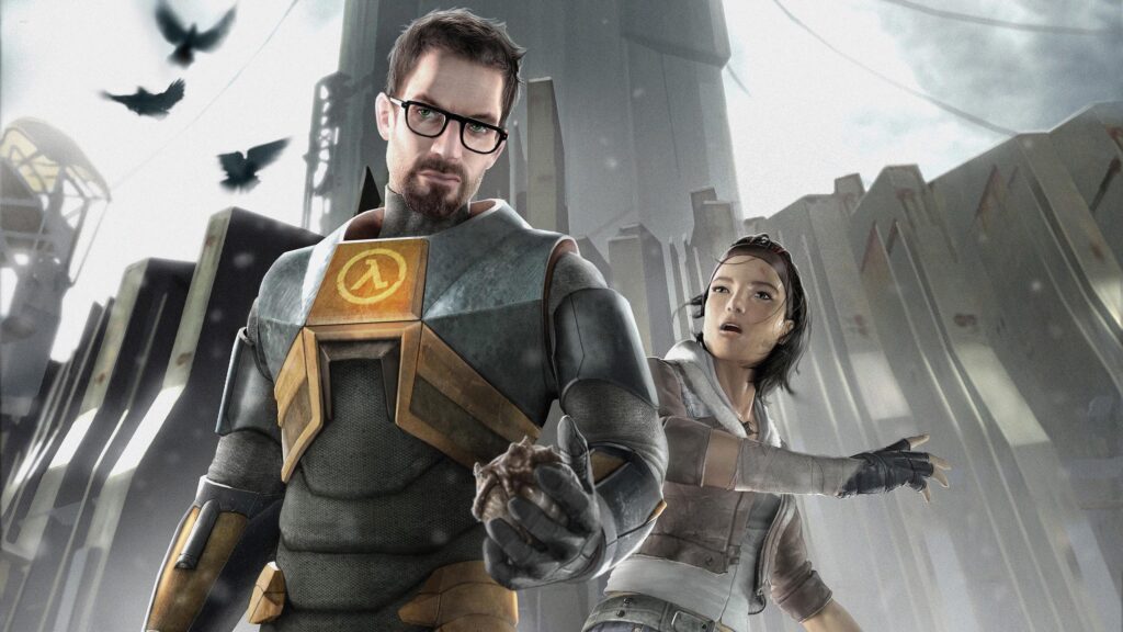 Gordon Freeman and Alyx Vance in Half-Life 2 Cinematic 4K Desktop Wallpaper