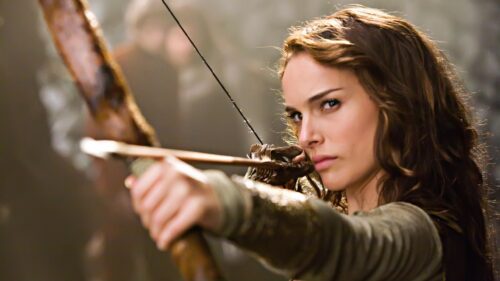 Natalie Portman as Jane Foster Archery Pose 4K Desktop Wallpaper