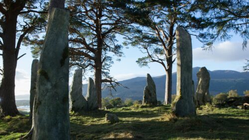 Ancient Standing Stones at Duncraig Scotland 4K Desktop Wallpaper