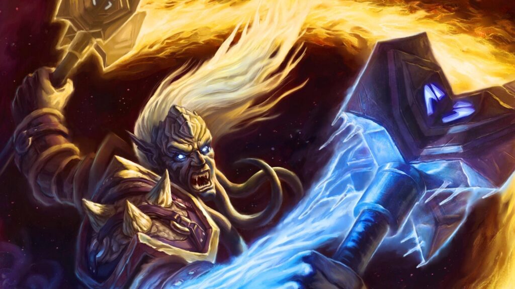 Thrall Wielding The Doomhammer World of Warcraft 4K Desktop Wallpaper
