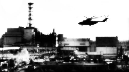 Chernobyl Nuclear Power Plant Helicopter Flyover 4K Wallpaper