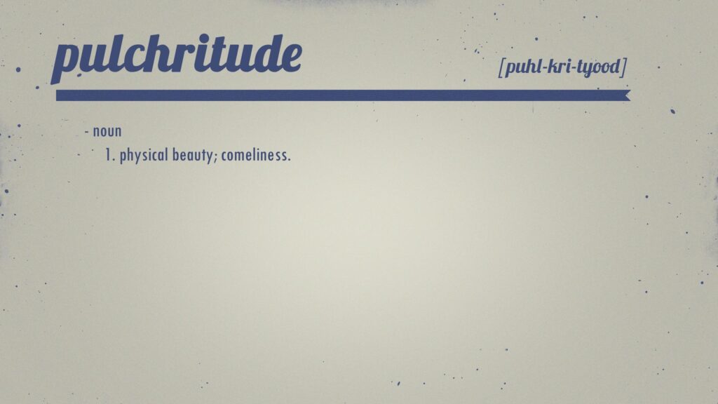 Minimalist Pulchritude Definition Typography 4K Desktop Wallpaper