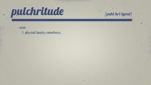 Minimalist Pulchritude Definition Typography 4K Desktop Wallpaper