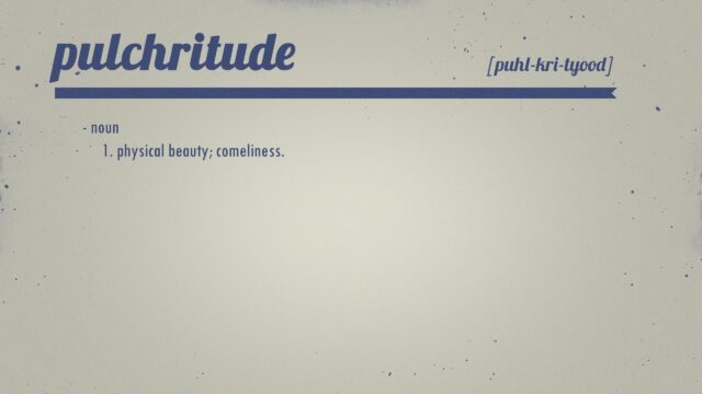 Minimalist Pulchritude Definition Typography 4K Desktop Wallpaper