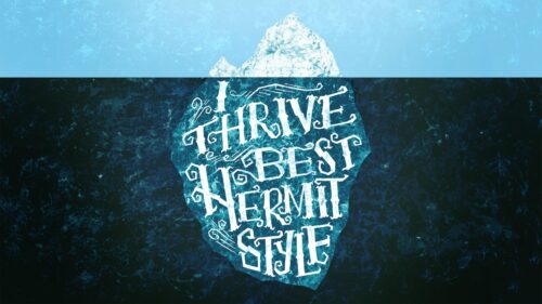 Minimalist Iceberg Typographic Quote 4K Desktop Wallpaper