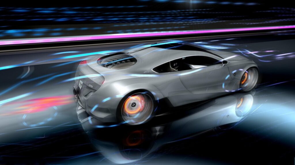 Futuristic Silver BMW Z5 Concept Car Motion Blur PC Wallpaper