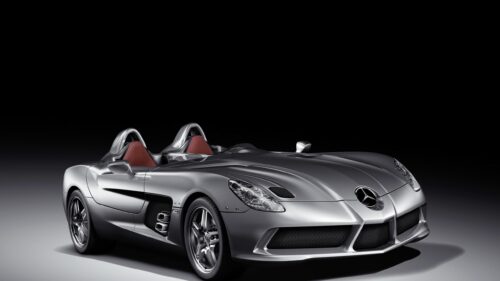 Stunning Silver Mercedes-Benz SLR Stirling Moss Edition 4K Desktop Wallpaper