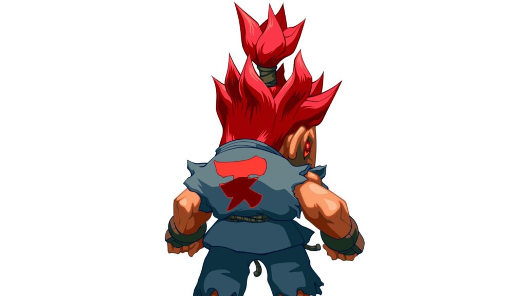 Akuma Street Fighter Fierce Warrior Red Hair Style 4K PC Wallpaper