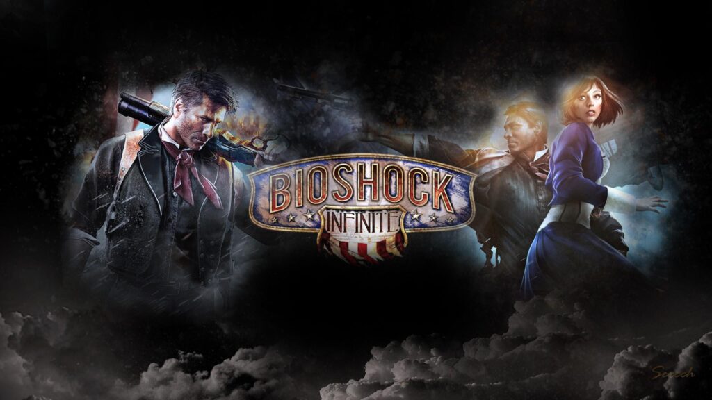 Bioshock Infinite Booker DeWitt and Elizabeth 4K Desktop Wallpaper