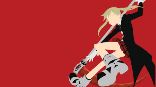 Maka Albarn Minimalist Soul Eater Scythe Combat 4K Desktop Wallpaper