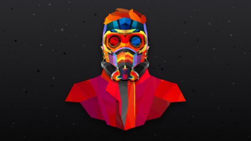 Low Poly Star-Lord Guardians of the Galaxy Art 4K Desktop Wallpaper