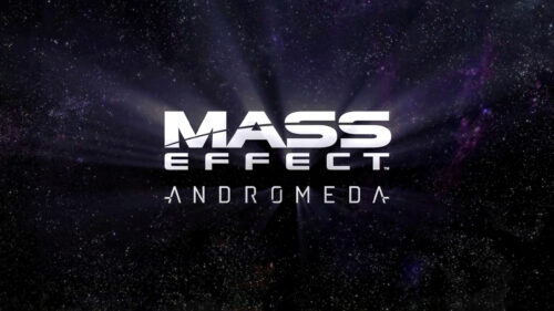 Mass Effect Andromeda Logo Minimalist Deep Space 4K Wallpaper