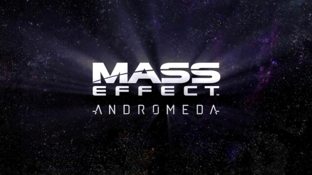 Mass Effect Andromeda Logo Minimalist Deep Space 4K Wallpaper
