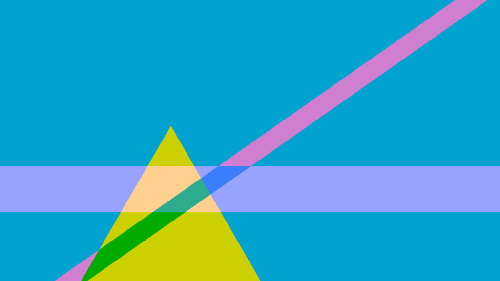 Minimalist Abstract Geometric Composition with Vibrant Overlapping Shapes 4K Wallpaper
