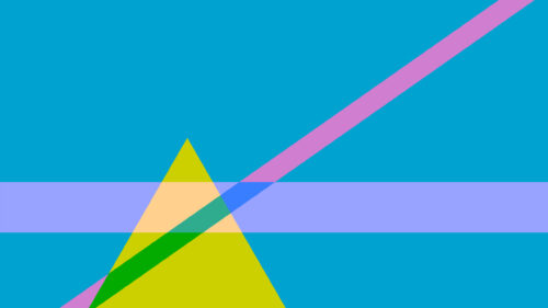 Minimalist Abstract Geometric Composition with Vibrant Overlapping Shapes 4K Wallpaper