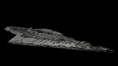 Epic Imperial Star Destroyer Spaceship in Deep Space 4K Desktop Wallpaper