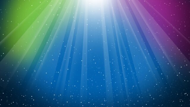 Abstract Aurora Borealis Light Rays and Stars Desktop Wallpaper