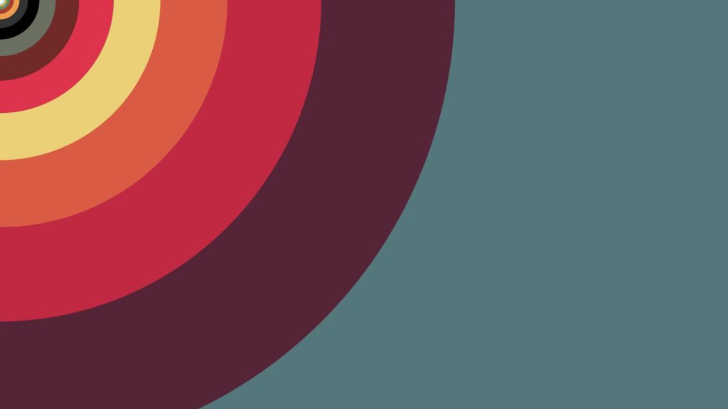 Minimalist Retro Color Palette Abstract Circles Desktop Wallpaper