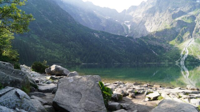 Morskie Oko Lake in the Tatra Mountains High Resolution Desktop Wallpaper
