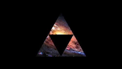 Triforce Legend of Zelda Galaxy Space Artistic 4K Desktop Wallpaper