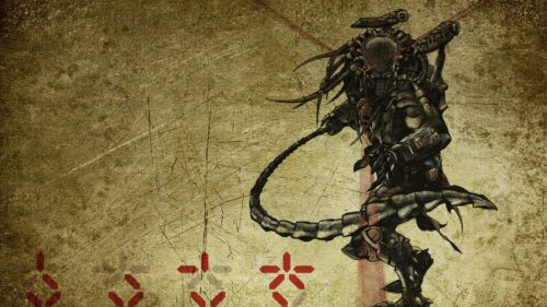 Predator Warrior Tactical Combat Scratched Grunge 4K Desktop Wallpaper