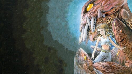Nausicaa of the Valley of the Wind with Ohmu Creature 4K Desktop Wallpaper