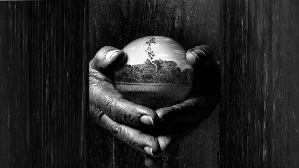 Conceptual Human Hands Holding a World Globe of Nature PC Wallpaper