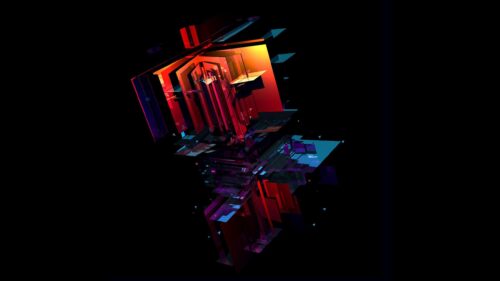Abstract Digital Geometric Architecture 4K Desktop Wallpaper
