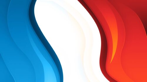 Abstract French Flag Inspired Wave Motion 4K Desktop Wallpaper