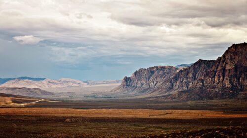 Dramatic Red Rock Canyon Nevada Desert Landscape 4K PC Wallpaper
