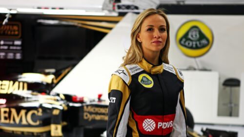 Carmen Jorda Lotus F1 Team Professional Racing Suit Desktop Wallpaper