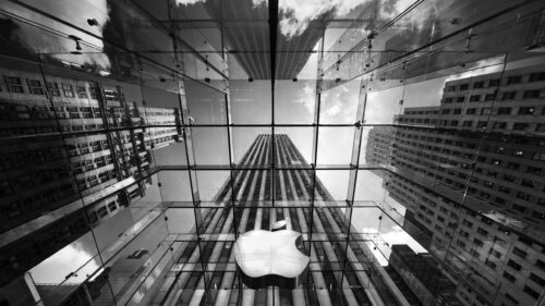 Stunning Apple Store Glass Architecture NYC Skyscraper 4K Wallpaper