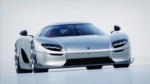 Silver Koenigsegg Gemera Hypercar Front View 4K Desktop Wallpaper