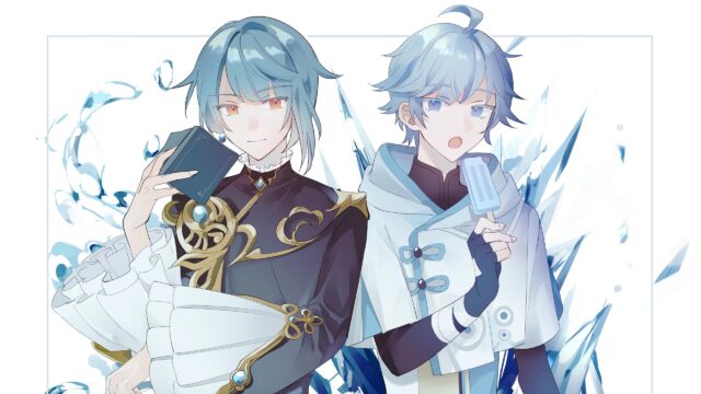 Genshin Impact Xingqiu and Chongyun Anime Duo Desktop Wallpaper
