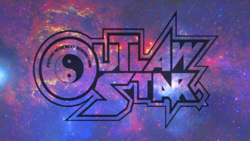 Outlaw Star Anime Logo Cosmic Galaxy Nebula 4K PC Desktop Wallpaper