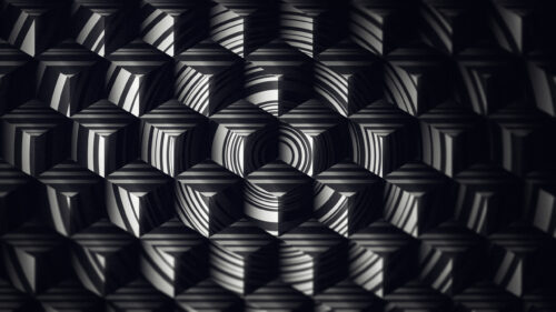 Abstract 3D Monochromatic Geometric Cubes Pattern 4K Desktop Wallpaper