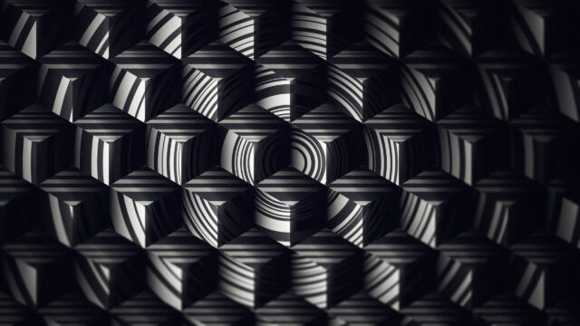 Abstract 3D Monochromatic Geometric Cubes Pattern 4K Desktop Wallpaper