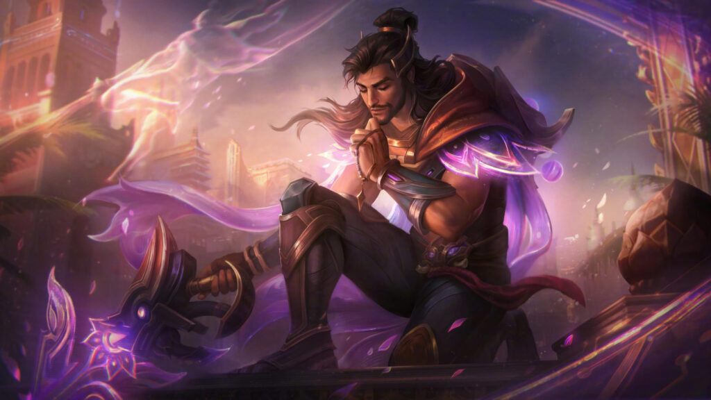 Akshan League of Legends Sentinel Fantasy Warrior 4K Desktop Wallpaper