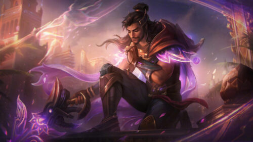Akshan League of Legends Sentinel Fantasy Warrior 4K Desktop Wallpaper