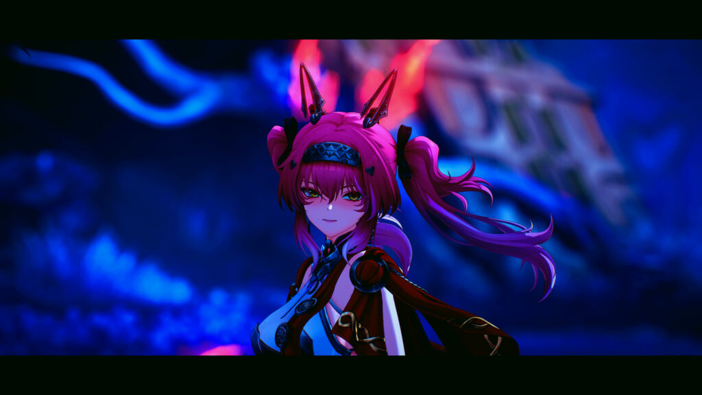 Stunning Anime Girl with Pink Hair and Tactical Headgear Desktop Wallpaper