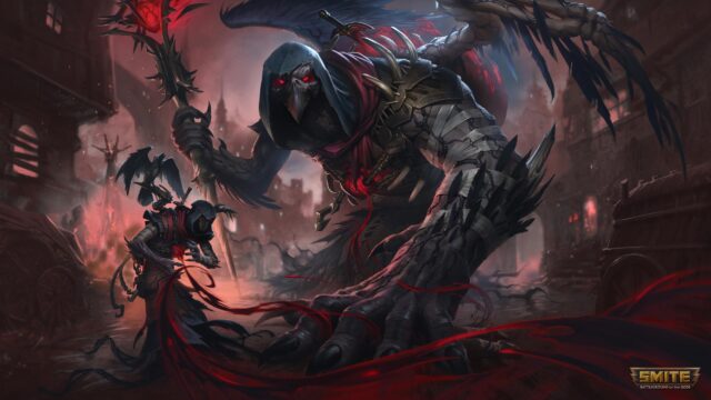 Smite Thanatos Reaper Death God Fantasy Dark Warrior PC Wallpaper